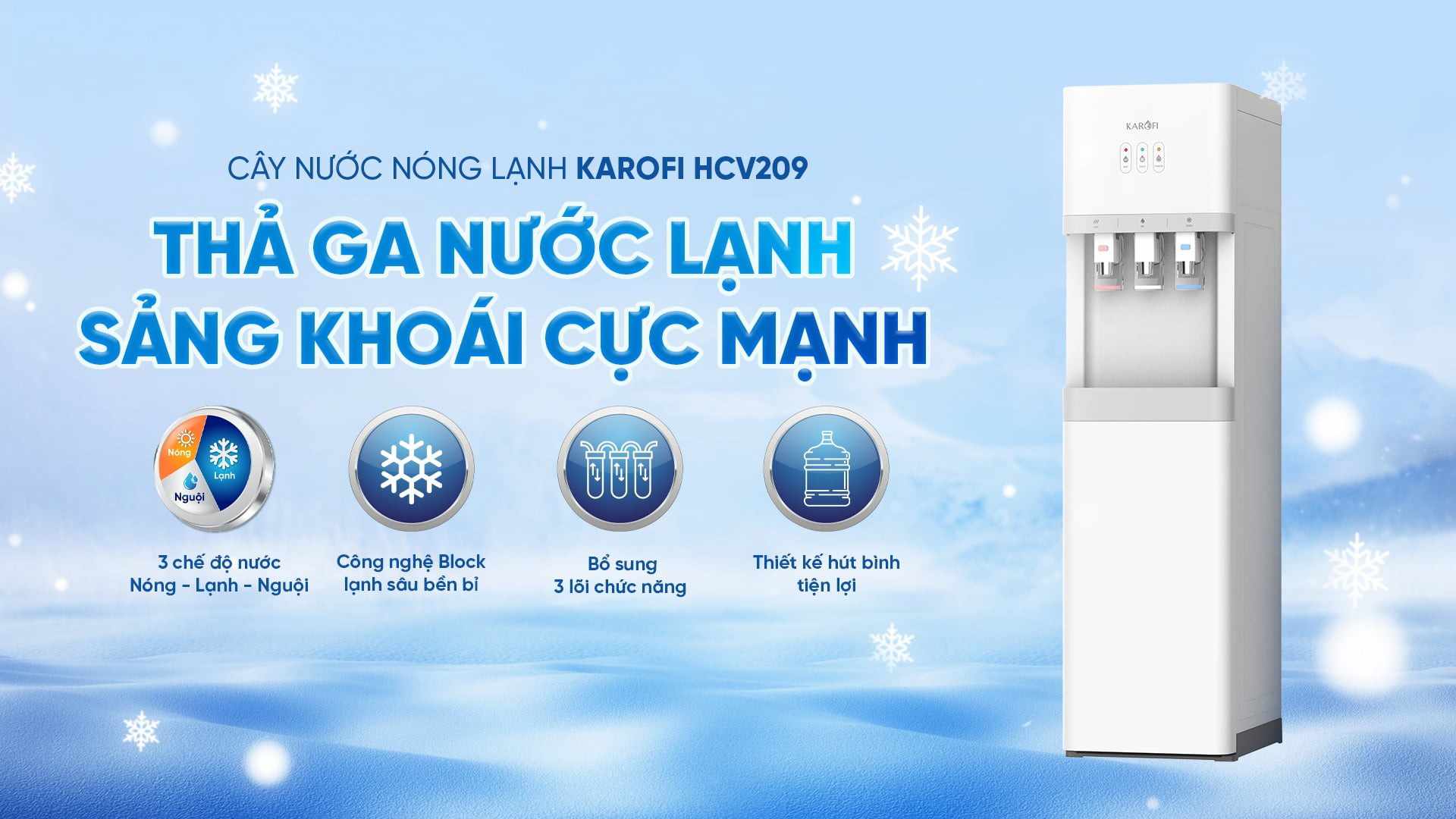 Cây nước nóng lạnh Karofi HCV209